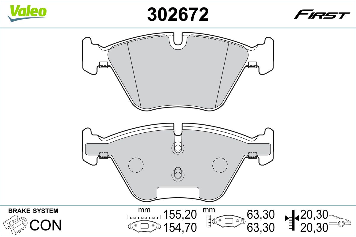 Set placute frana,frana disc 302672 VALEO